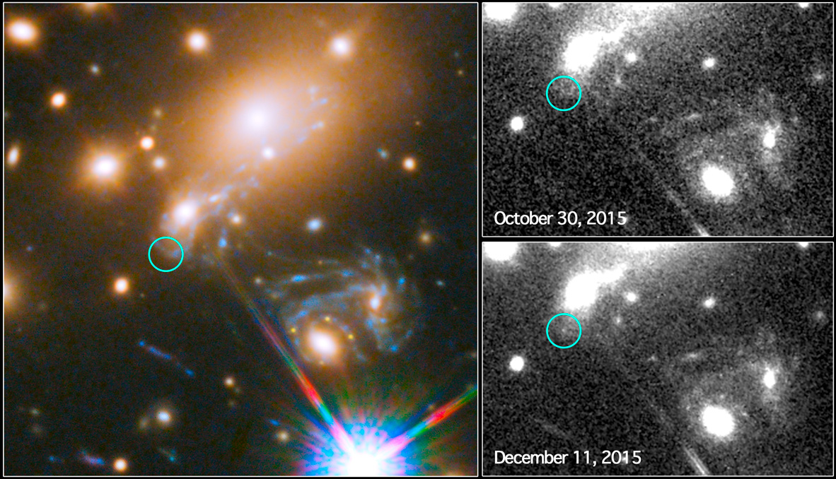 Third appearance of the Refsdal supernova
